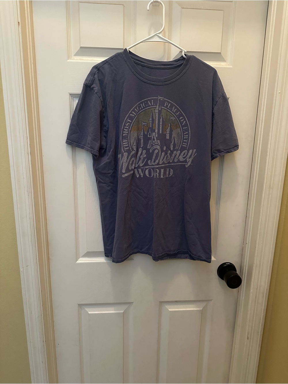 Disney Men's Short Sleeve Graphic Tee in vintage wash Blue-Gray